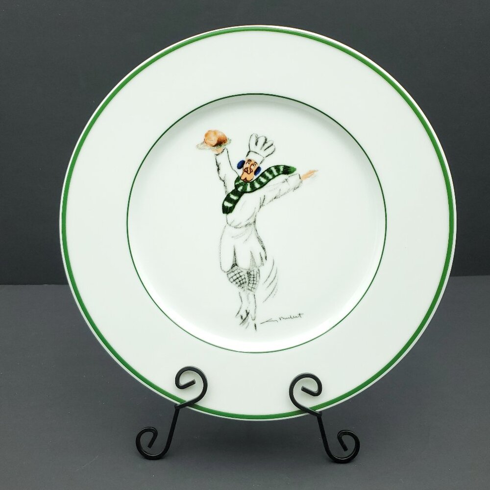 Williams Sonoma Skating Chefs by Guy Buffet Dinner Plate Jacques Serving Plate